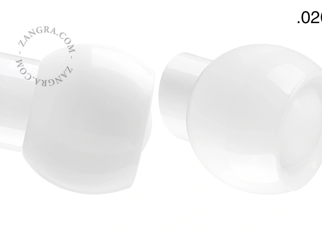 biała porcelanowa lampa ścienna David - Ø 10 cm
