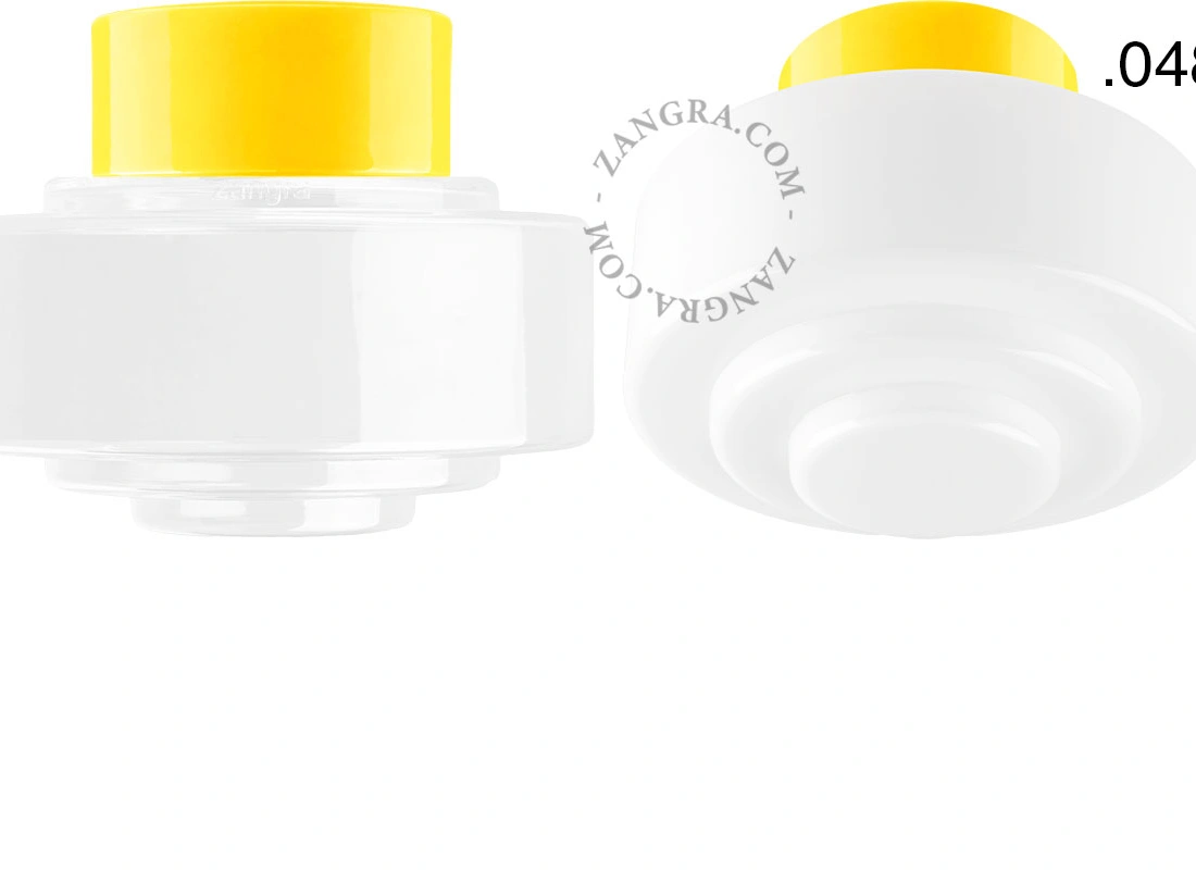 lámpara de porcelana amarilla David - Ø 10 cm