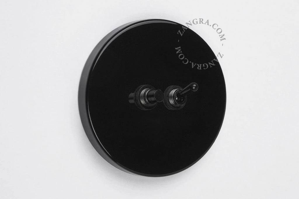 black switch - two-way or simple black toggle switch & push-button