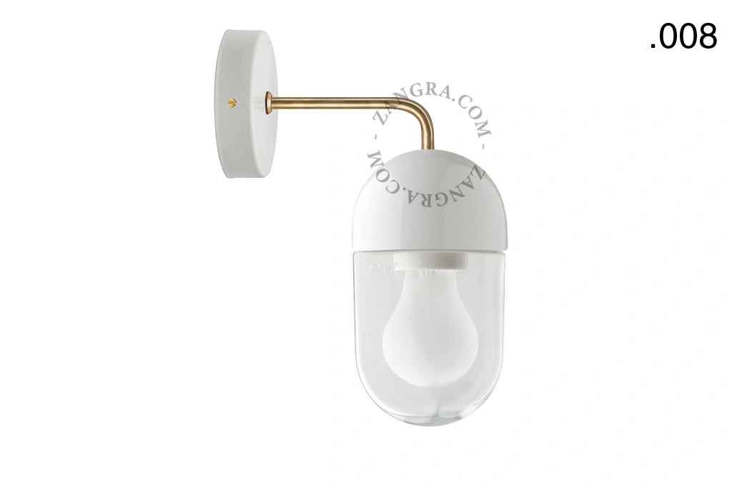 wandlamp van porselein en glas