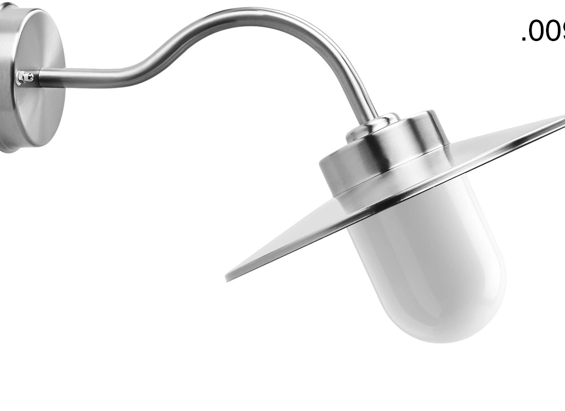 zilverkleurige industriële gevellamp Elda - IP54