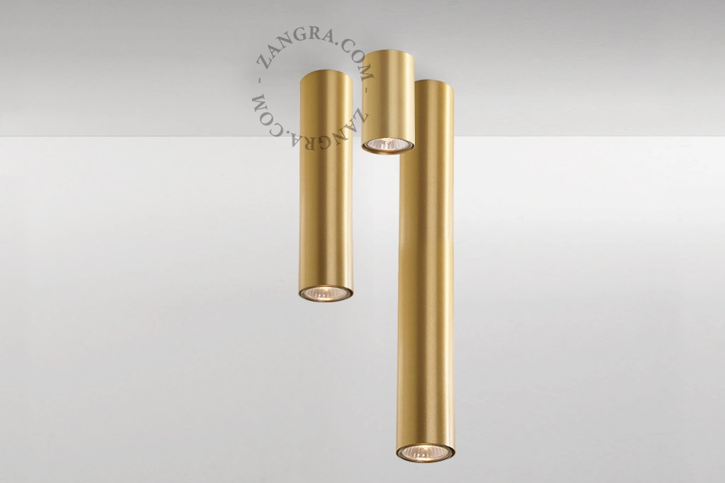 faretto da superficie in ottone - Ø 5,5 cm