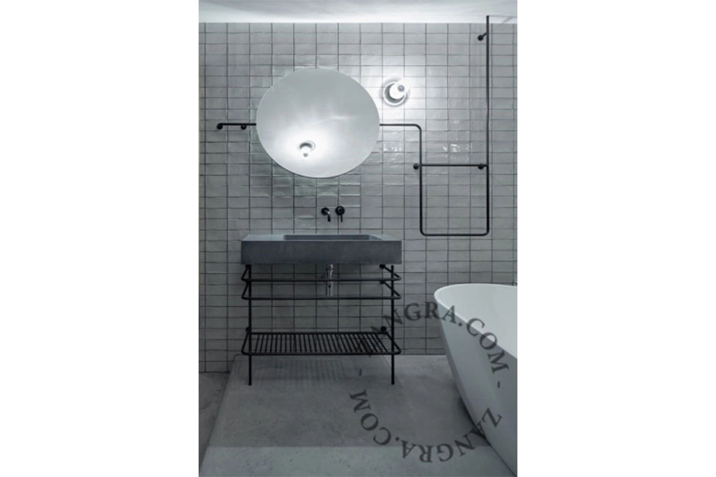 candeeiro de parede ou de teto em porcelana preta - abajur de vidro - Ø 10cm - IP54
