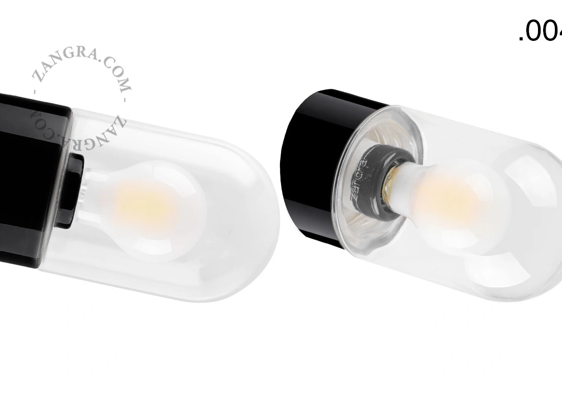 czarna porcelanowa lampa ścienna David - Ø 10 cm