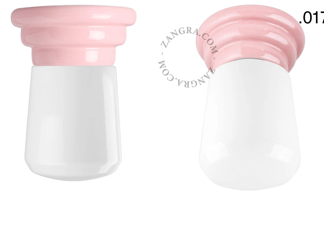 pink porcelain Art Deco light Daniel