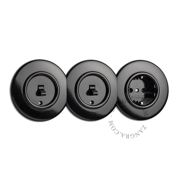 single cover bakelite black