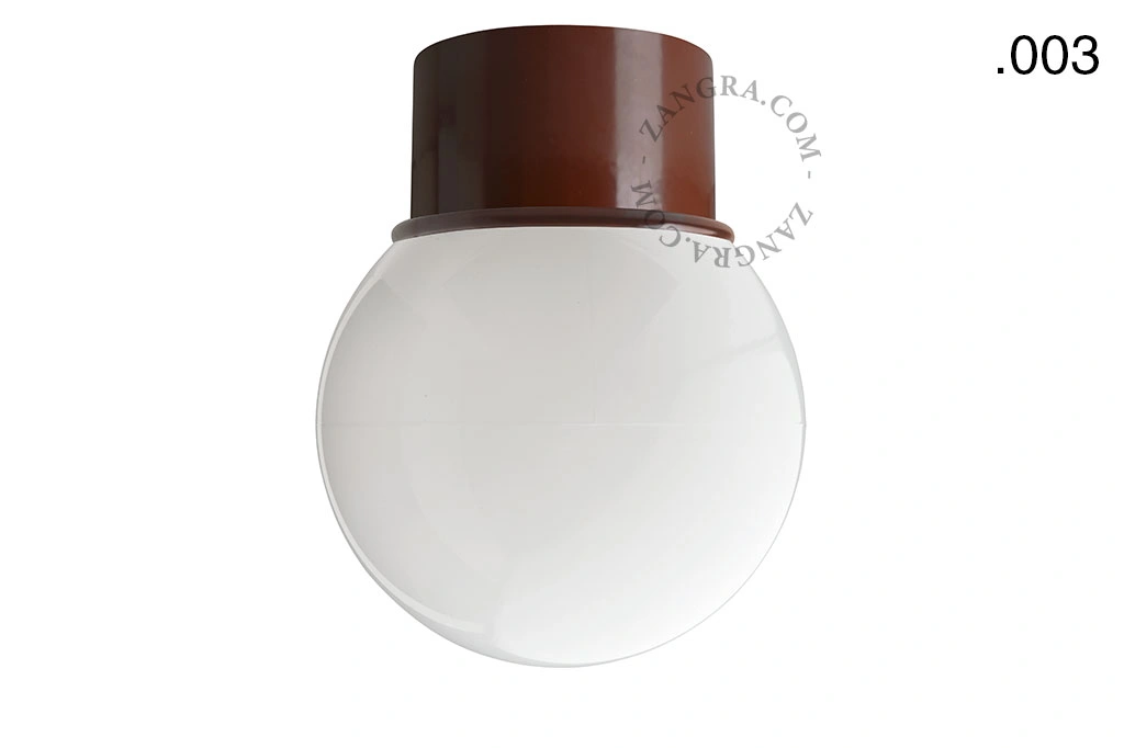 brun væg eller loftslampe - glas skærm - Ø 8 cm