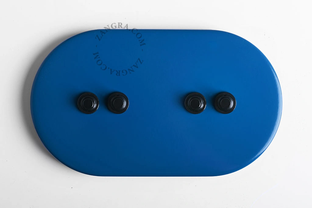 blue switch - 4 black push-buttons