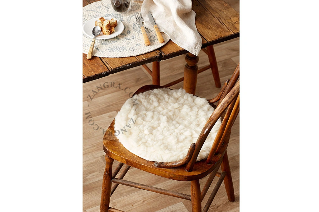 cojín de lana para silla