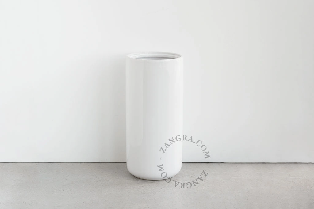 uchwyt na szczotkę toaletową - biała porcelana