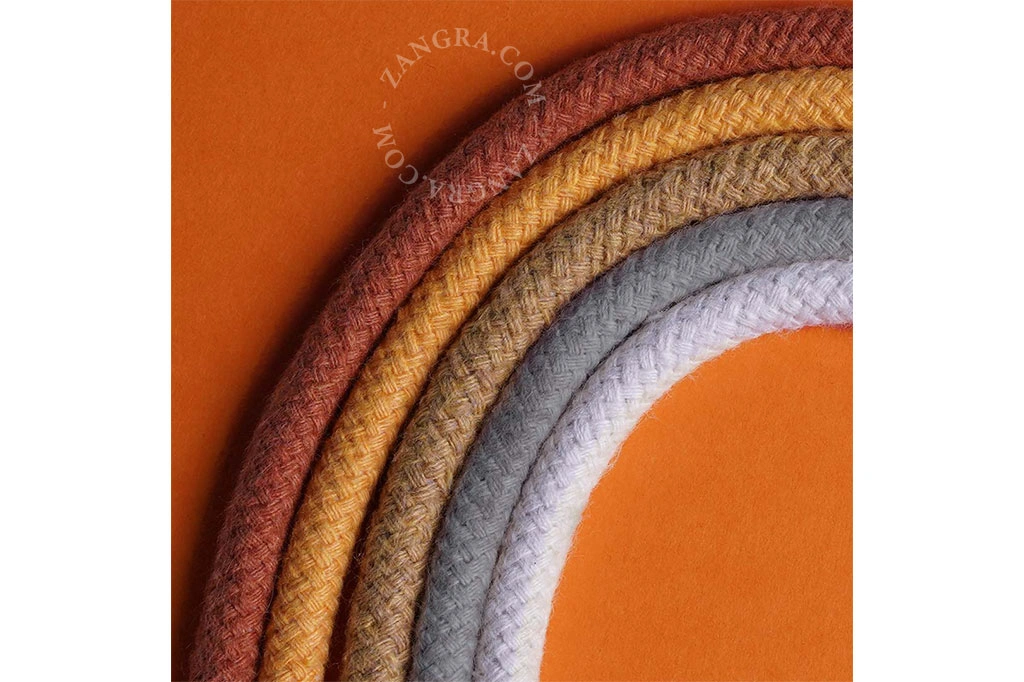 cable de tela - algodón topo
