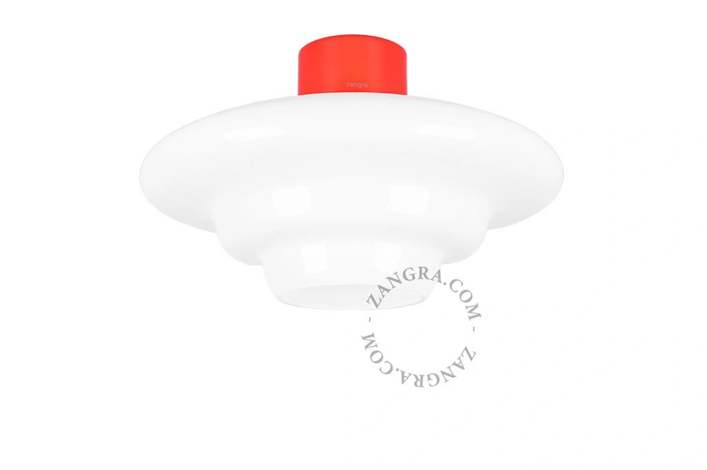 rød Art Deco-lampe, Dores