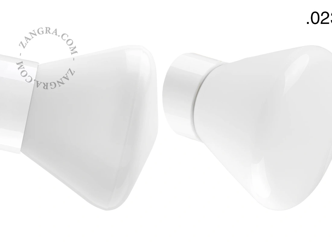 biała porcelanowa lampa ścienna David - Ø 10 cm