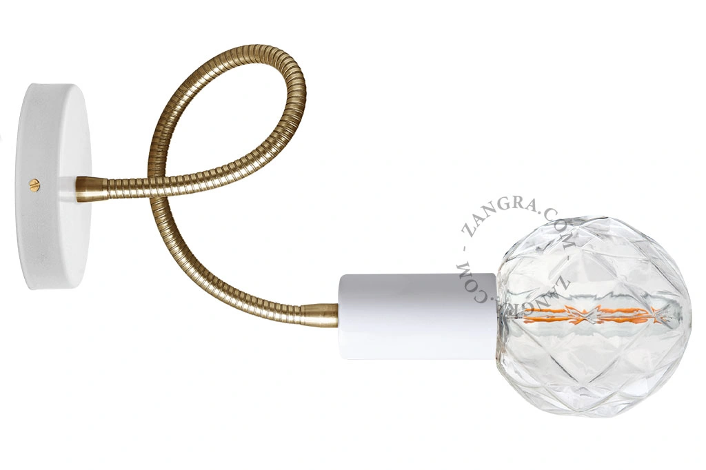 aplique o plafón blanco con brazo flexible