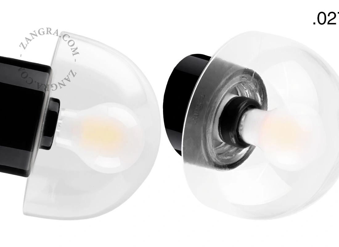 czarna porcelanowa lampa ścienna David - Ø 10 cm