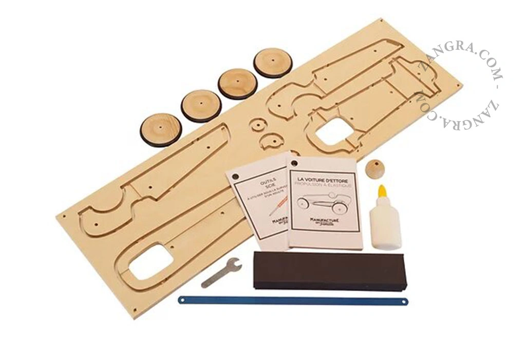 kit de construcción de madera para coches de carrera
