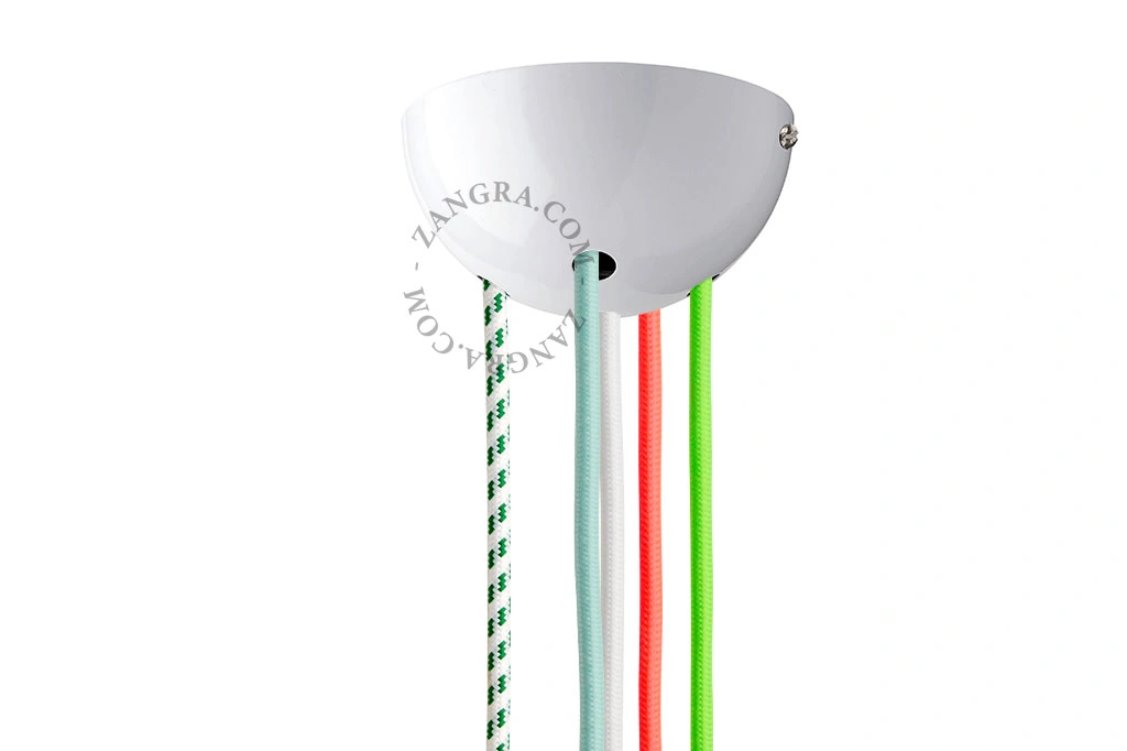 metallic ceiling rose (5 cables) - white