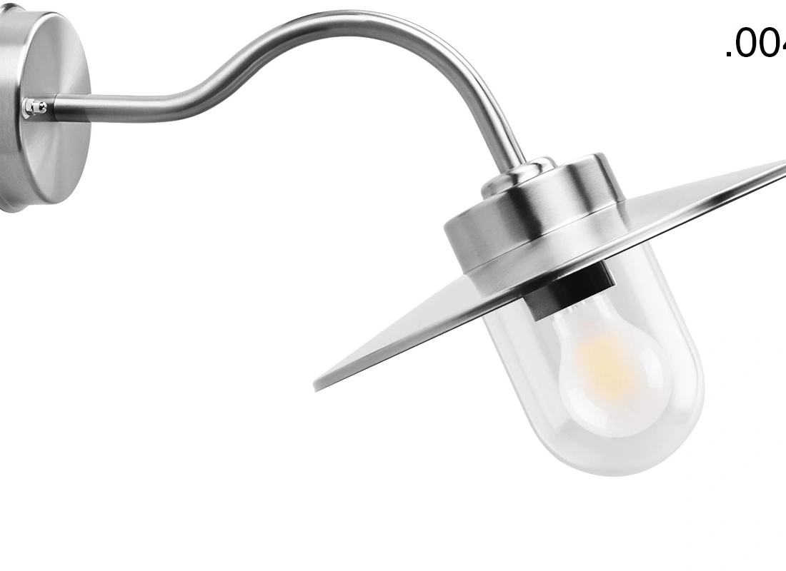 zilverkleurige industriële gevellamp Elda - IP54