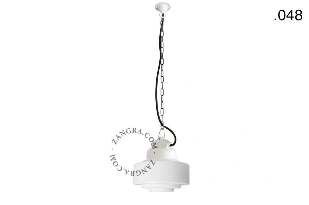 hanglamp van porselein en glas  - IP54