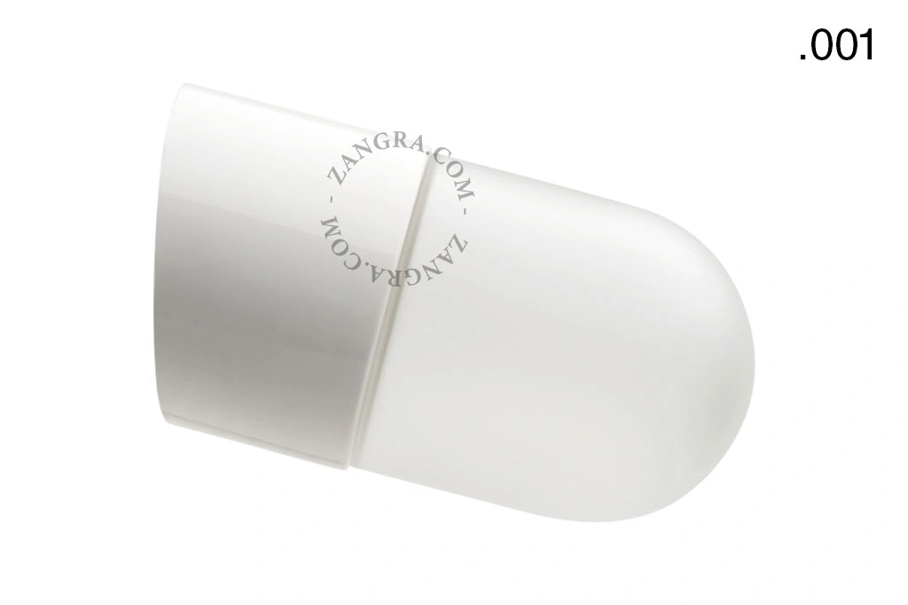 zewnętrzna lub łazienkowa biała porcelanowa lampa ścienna - oprawka Ø 8,5 cm - IP54