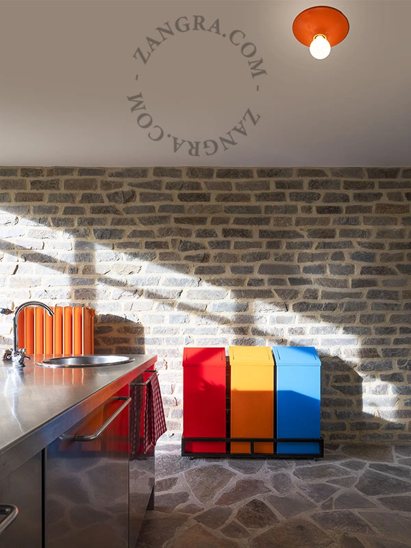 applique ou plafonnier orange - Ø 26 cm
