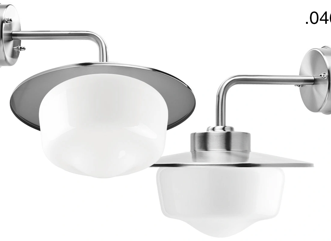 silver-coloured wall light Eduardo - IP54