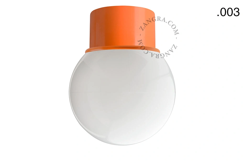 candeeiro de teto ou de parede laranja - abajur de vidro - Ø 8 cm