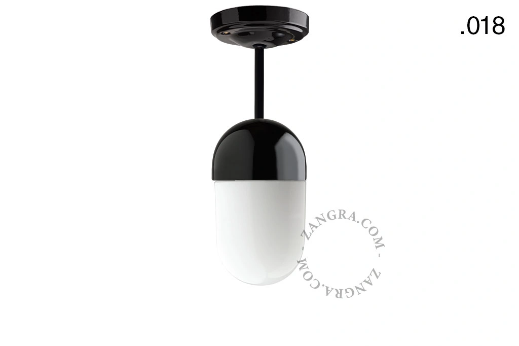 lampa porcelana ze szklanym kloszem