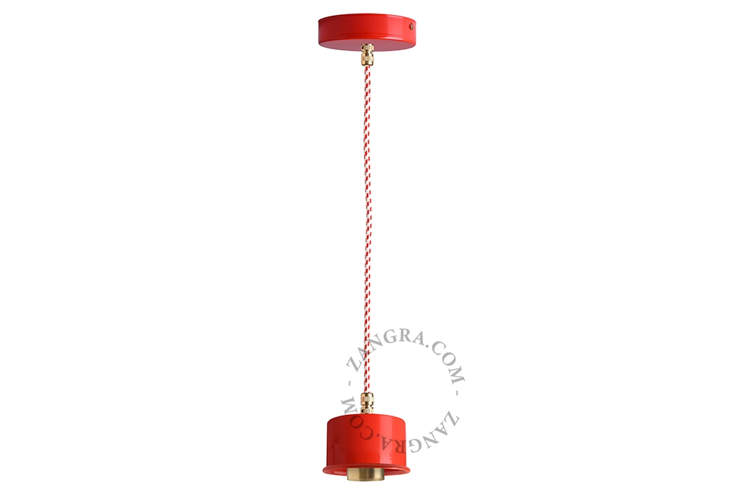 rød pendellampe - Ø 8,5 cm