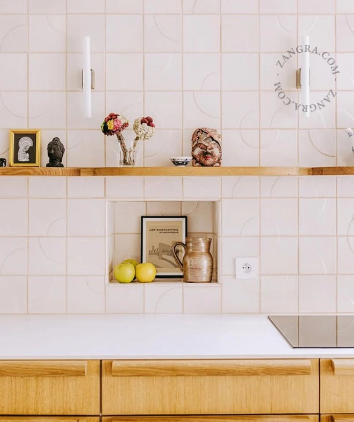 krom væg eller loft lampe S14d - opal stick pære