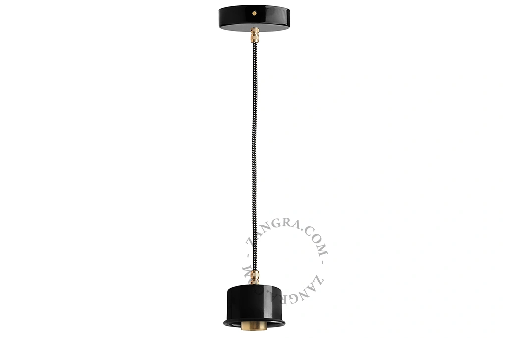 sort pendellampe - Ø 8,5 cm
