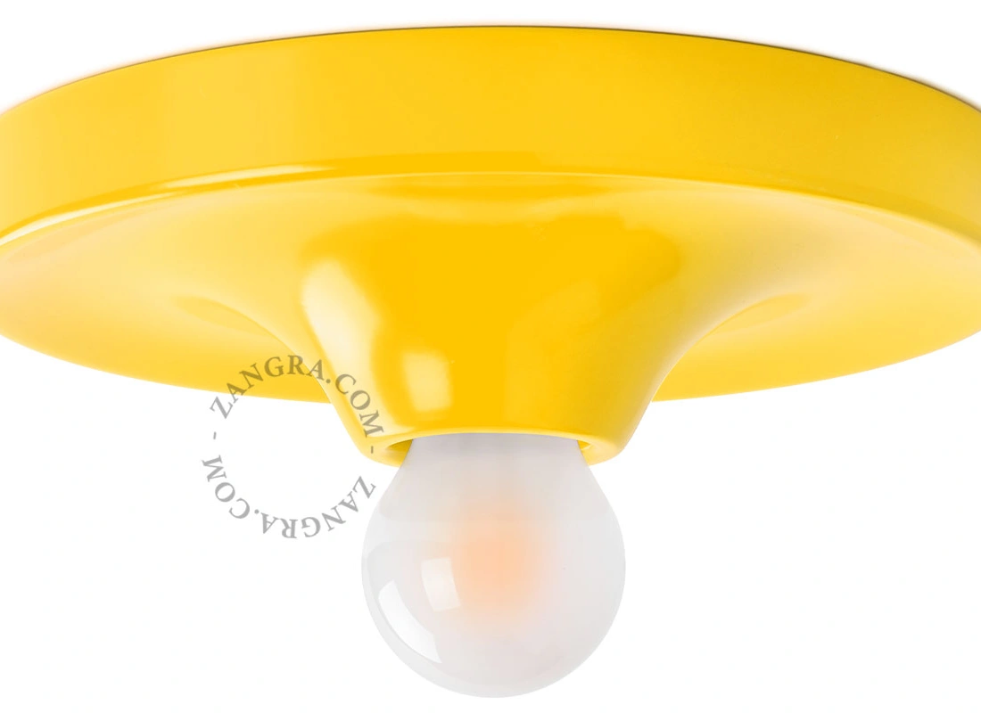 gul Space Age lampe Eli - Ø 26 cm
