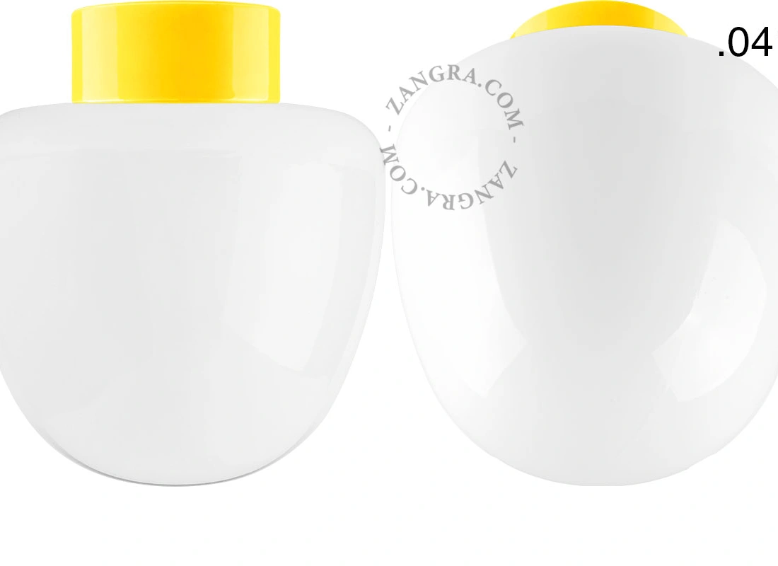 lámpara de porcelana amarilla David - Ø 10 cm