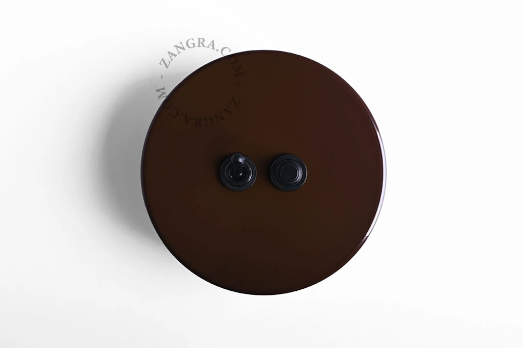 brown switch - two-way or simple black toggle switch & push-button