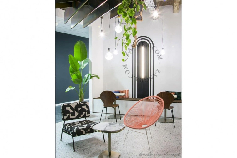 white porcelain wall or ceiling light S14s – 100cm  clear stick bulb
