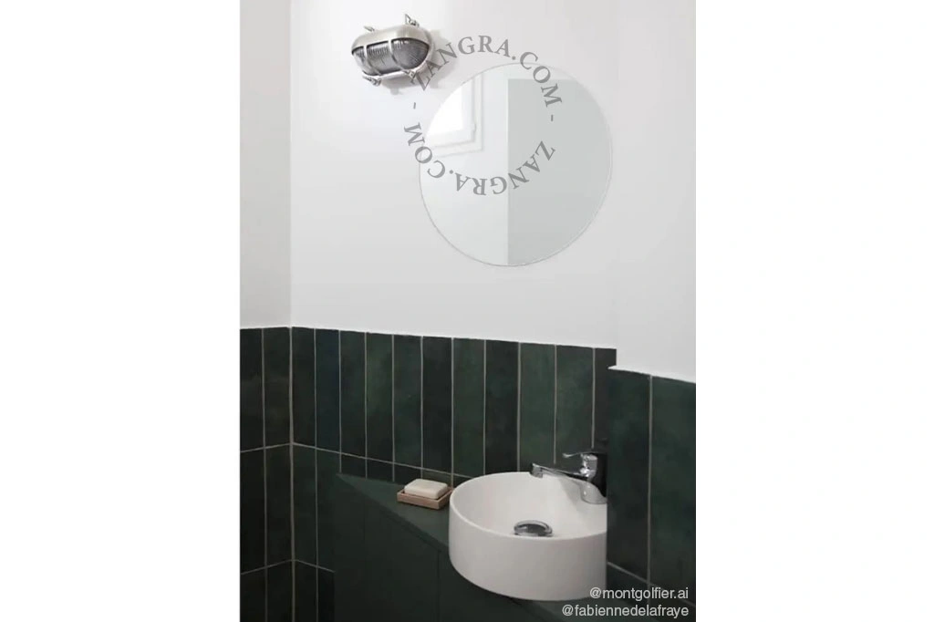 Schiffsleuchte aus vernickeltes Messing für den Außenbereich - IP64