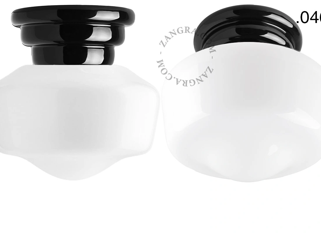 black porcelain Art Deco light Daniel