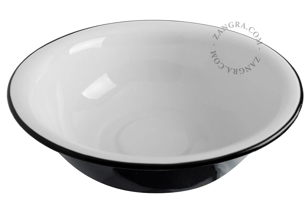 black enamel bowl - Ø 40cm
