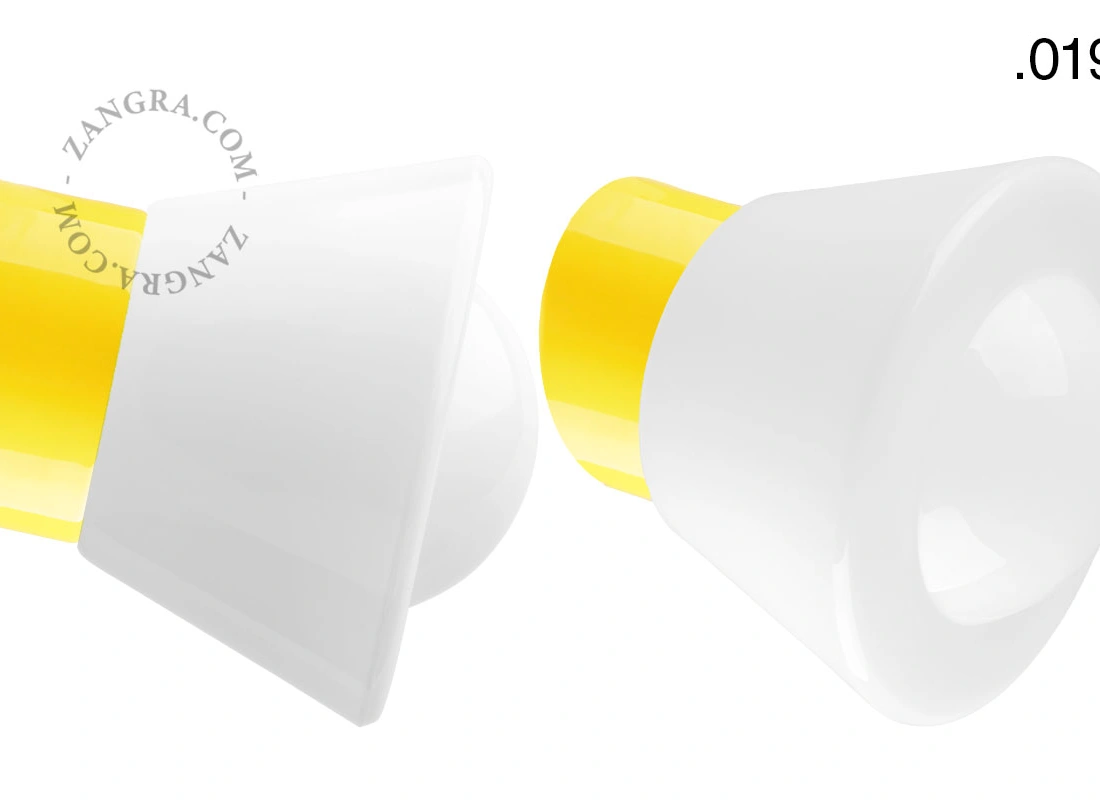 yellow porcelain wall light David - Ø 10 cm