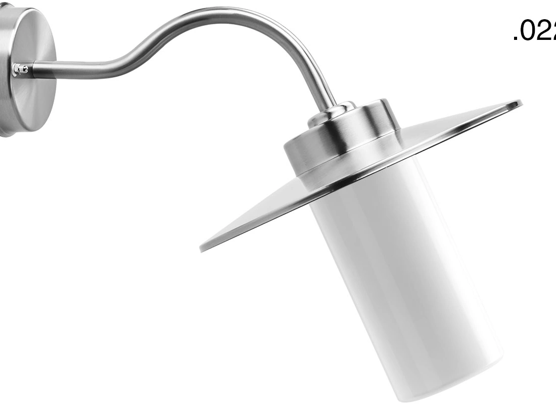 zilverkleurige industriële gevellamp Elda - IP54