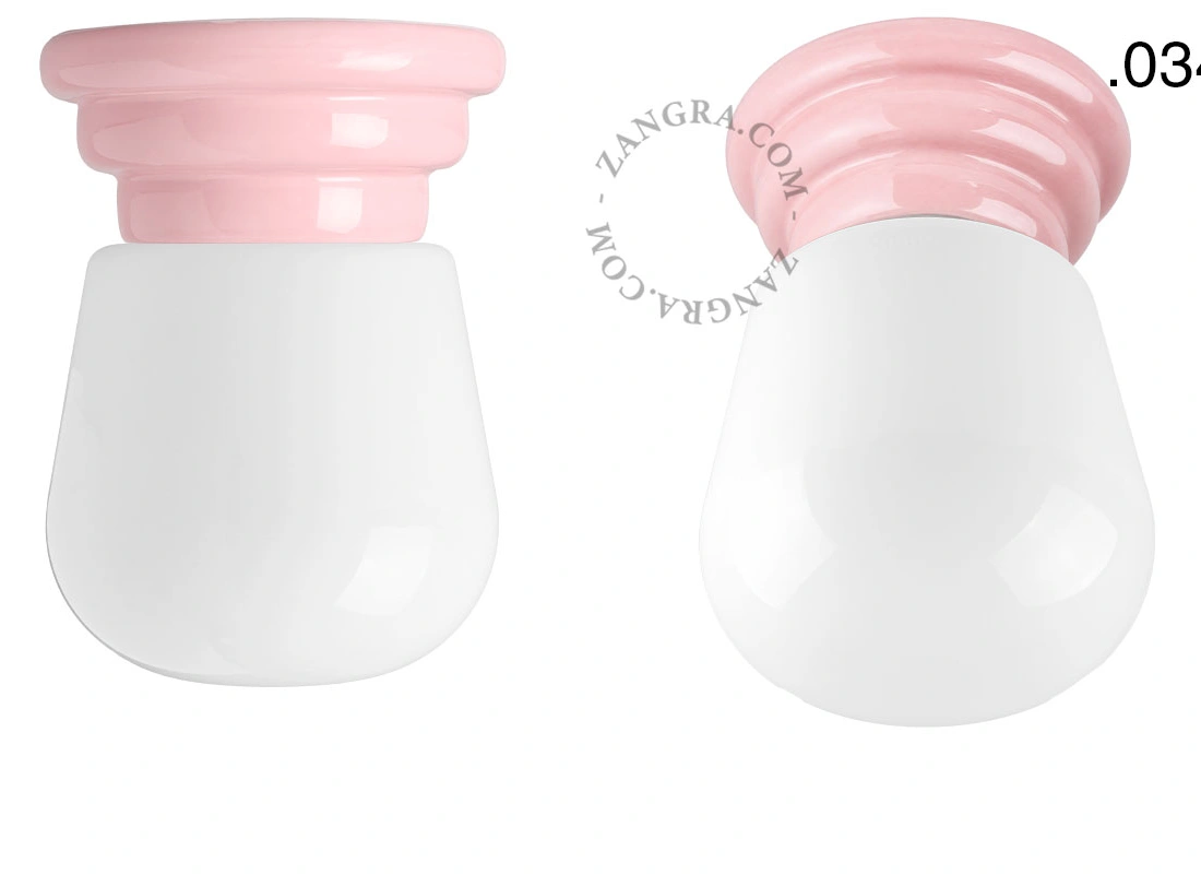 pink porcelain Art Deco light Daniel
