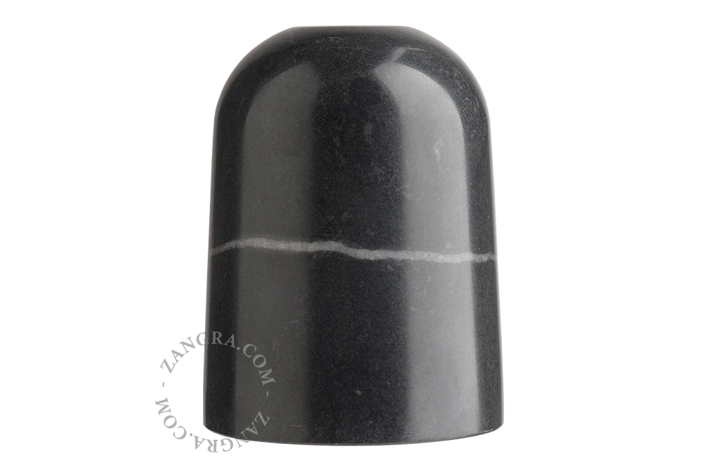 casquilho E27 de mármore preto