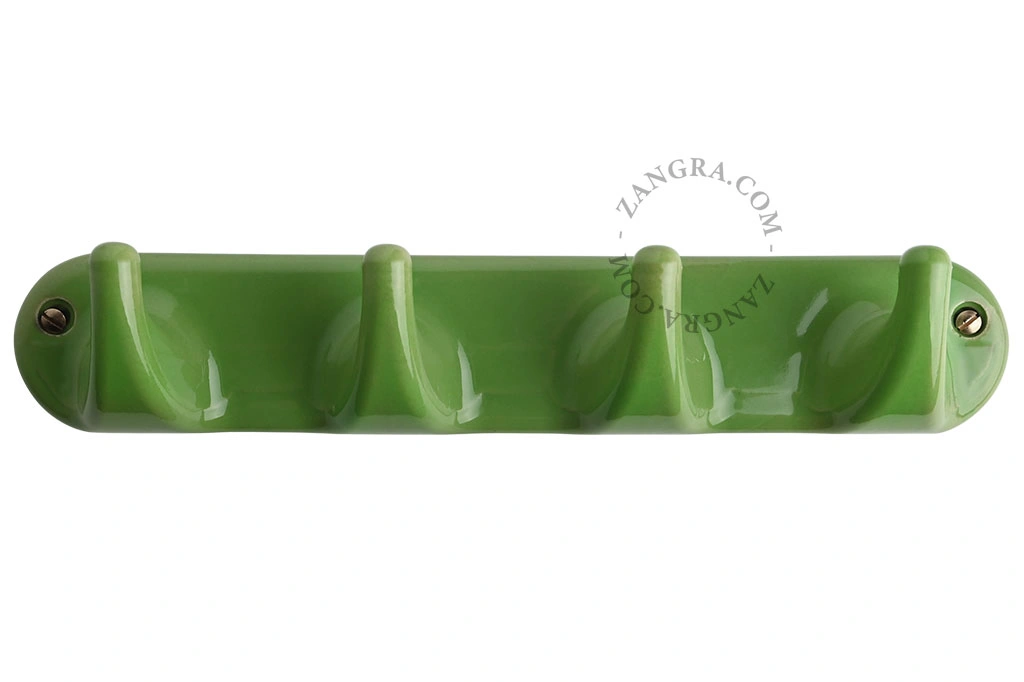 green porcelain hook