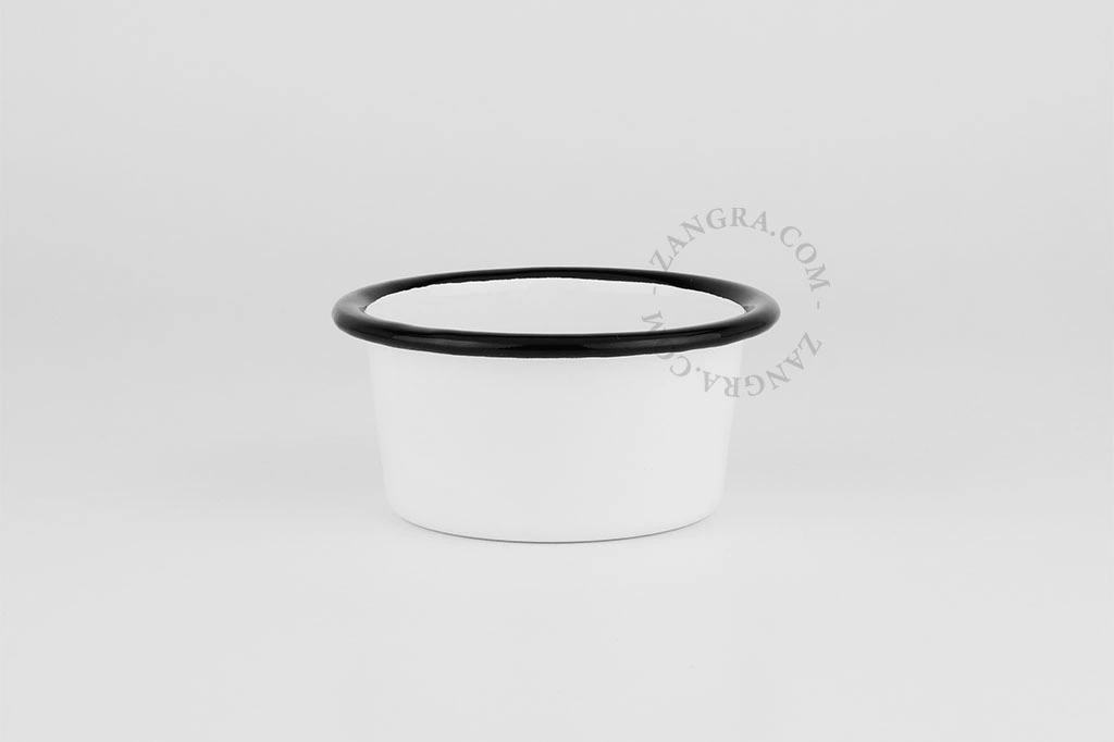 wit emaille potje Ø 9 cm