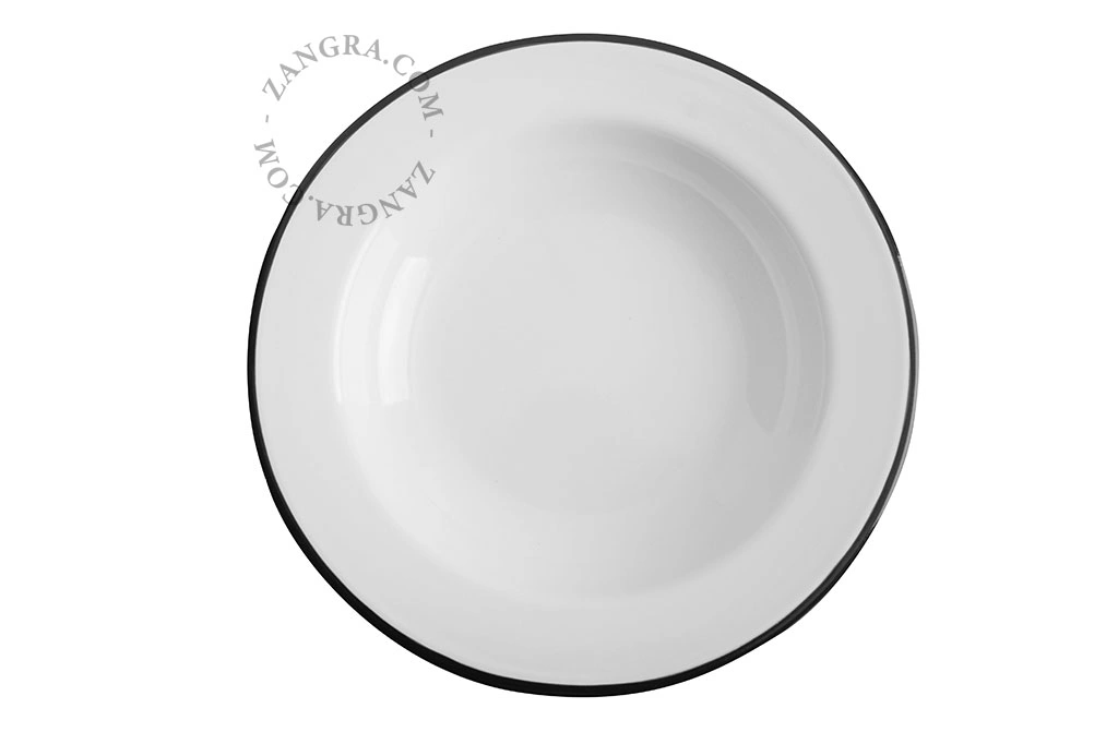 prato esmaltado preto - Ø 24cm