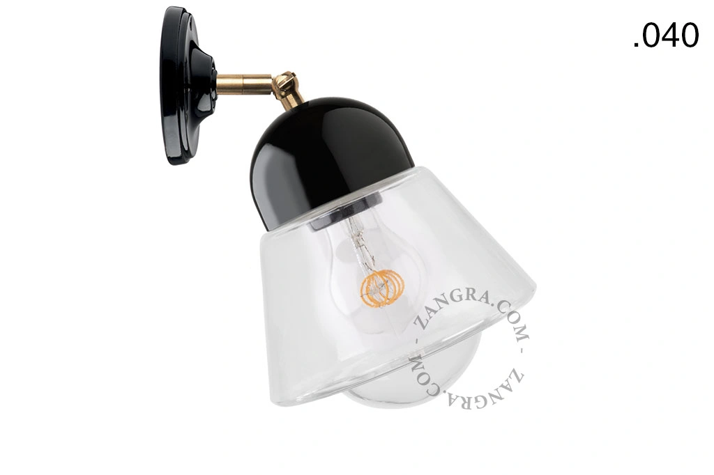 lampa porcelana ze szklanym kloszem