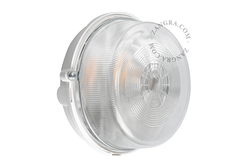 candeeiro olho de boi em baquelita branca para exterior - Ø 17 cm - IP54