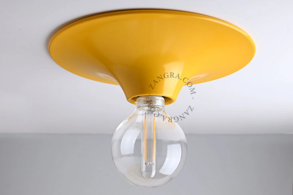 aplique o plafón amarillo redondo - Ø 26 cm