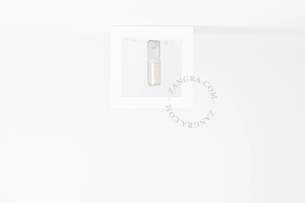 paintable plaster cubic wall light Camille - 11 cm