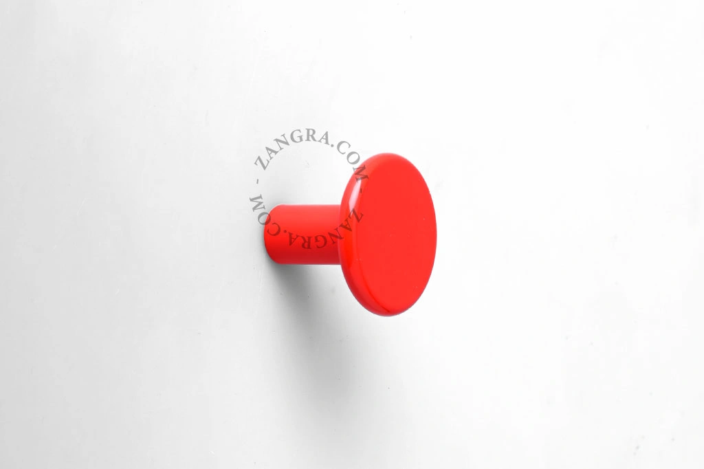 gelakte messing haak - rood